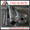 Extruding single screw barrel for plastic extruder machine